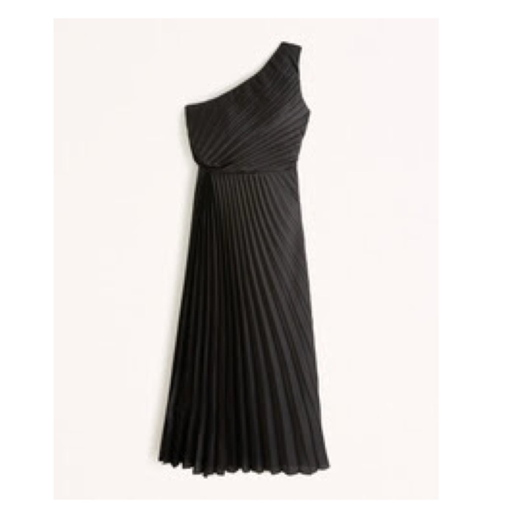 Abercrombie One-Shoulder Pleated Maxi Dress